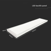 Kép 2/7 - V-TAC LED panel természetes fehér 40W 120 x 30cm - SKU 6625