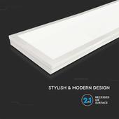 Kép 5/7 - V-TAC LED panel természetes fehér 40W 120 x 30cm - SKU 6625