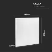 Kép 6/8 - V-TAC LED panel természetes fehér 40W 60 x 60cm, 120LM/W - SKU 2160246