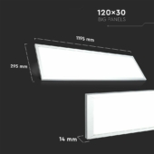 Kép 2/8 - V-TAC LED panel természetes fehér 45W 120 x 30cm - SKU 60266