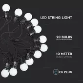 Kép 4/5 - V-TAC LED party fényfüzér 10m 20db fényforrással, hideg fehér - SKU 217440