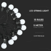 Kép 2/5 - V-TAC LED party fényfüzér 5m 10db fényforrással - SKU 7437