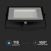 Kép 14/15 - V-TAC LED reflektor 100W hideg fehér 115 Lm/W, fekete házzal - SKU 21767