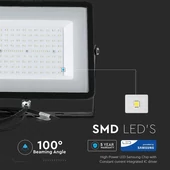 V-TAC LED reflektor 100W természetes fehér Samsung chip - SKU 413