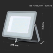 Kép 2/14 - V-TAC LED reflektor 100W természetes fehér Samsung chip, szürke házzal - SKU 21473