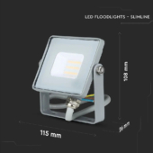 Kép 2/13 - V-TAC LED reflektor 10W hideg fehér Samsung chip - SKU 432