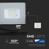 Kép 3/13 - V-TAC LED reflektor 10W meleg fehér Samsung chip - SKU 424