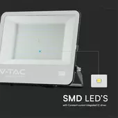 Kép 3/9 - V-TAC LED reflektor 200W, hideg fehér, fekete házzal - SKU 23444