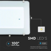 Kép 9/13 - V-TAC LED reflektor 200W hideg fehér Samsung chip, fekete házzal - SKU 21419