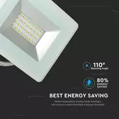 Kép 5/13 - V-TAC LED reflektor 20W meleg fehér 85 Lm/W - SKU 5949