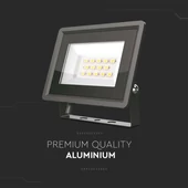 V-TAC LED reflektor 20W meleg fehér, fekete házzal - SKU 6737