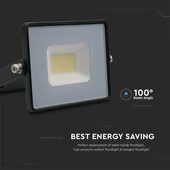 V-TAC LED reflektor 20W meleg fehér ?? Lm/W, fekete házzal - SKU 215946