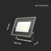 Kép 2/9 - V-TAC LED reflektor 20W természetes fehér, fekete házzal - SKU 6738