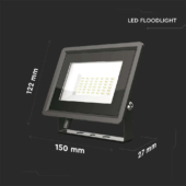 Kép 2/9 - V-TAC LED reflektor 30W hideg fehér, fekete házzal - SKU 6745