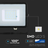 Kép 3/14 - V-TAC LED reflektor 30W hideg fehér Samsung chip - SKU 402