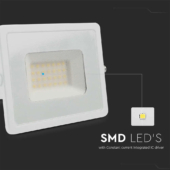 Kép 3/9 - V-TAC LED reflektor 30W természetes fehér, fehér házzal - SKU 215956