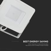Kép 5/12 - V-TAC LED reflektor 50W hideg fehér Samsung chip, fehér házzal - SKU 21411