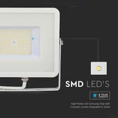 V-TAC LED reflektor 50W természetes fehér 115 Lm/W, fehér házzal - SKU 21762