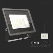 V-TAC LED reflektor 50W természetes fehér, fekete házzal - SKU 6750