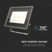 Kép 5/9 - V-TAC LED reflektor 50W természetes fehér, fekete házzal - SKU 6750