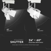 V-TAC LED sínes spotlámpa állítható 33W CRI>90 természetes fehér - SKU 369