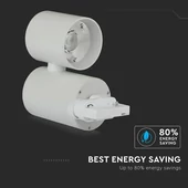 V-TAC LED sínes spotlámpa állítható CRI>95 15W hideg fehér - SKU 1300