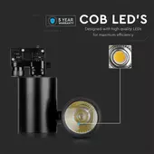 Kép 3/10 - V-TAC LED sínes spotlámpa állítható CRI&gt;95 30W hideg fehér - SKU 1297