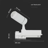 V-TAC LED sínes spotlámpa állítható dimmelhető 15W változtatható színhőmérséklet - SKU 1456