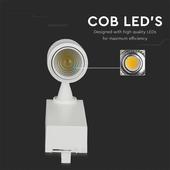 Kép 5/13 - V-TAC LED sínes spotlámpa állítható dimmelhető 15W változtatható színhőmérséklet - SKU 1456