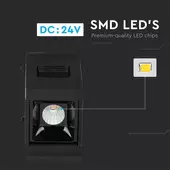 Kép 4/12 - V-TAC LED spotlámpa mágneses sínhez 1W CRI&gt;90 UGR&lt;19 meleg fehér - SKU 7958