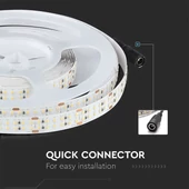V-TAC LED szalag IP20 SMD 2216 chip 360 db/m meleg fehér CRI>95 - SKU 2580