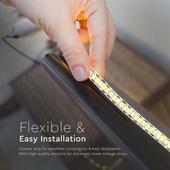 Kép 8/12 - V-TAC LED szalag IP20 SMD 2835 chip 240 db/m meleg fehér, 100LM/W - SKU 212164