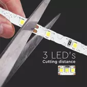 Kép 7/12 - V-TAC LED szalag IP20 SMD 2835 chip 60 db/m természetes fehér - SKU 2560