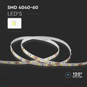 V-TAC LED szalag IP20 SMD 4040 chip 60 db/m hideg fehér - SKU 2933