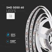 Kép 4/8 - V-TAC LED szalag IP20 SMD 5050 chip 60 db/m piros, 80LM/W - SKU 212128