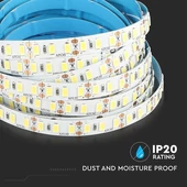 V-TAC LED szalag IP20 SMD 5730 chip 120 db/m hideg fehér - SKU 2161