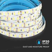 Kép 9/11 - V-TAC LED szalag IP20 SMD 5730 chip 120 db/m meleg fehér, 100LM/W - SKU 212162