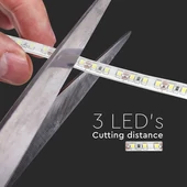 V-TAC LED szalag IP65 SMD 3528 chip 120 db/m meleg fehér - SKU 2038
