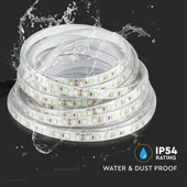 V-TAC LED szalag IP65 SMD 3528 chip 120 db/m meleg fehér - SKU 2038