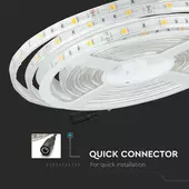 Kép 7/11 - V-TAC LED szalag IP65 SMD 5050 chip 30 db/m hideg fehér - SKU 2144