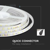 V-TAC LED szalag IP65 SMD 5050 chip 60 db/m hideg fehér - SKU 2564