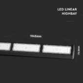 Kép 2/9 - V-TAC lineáris csarnokvilágító LED lámpa 200W 110° hideg fehér - SKU 21896
