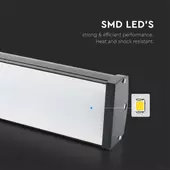 Kép 3/6 - V-TAC lineáris LED csarnokvilágító, 100W, 115°, IP65, természetes fehér - SKU 7892