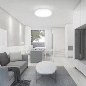V-TAC mennyezeti 18W LED lámpa, IP44, fehér kerettel, hideg fehér, 100 Lm/W - SKU 7617