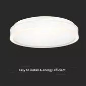 Kép 3/6 - V-TAC mennyezeti kerek 42W lámpa, fehér kerettel, természetes fehér, 100 Lm/W - SKU 6912