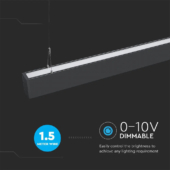 Kép 5/11 - V-TAC mennyezetre függeszthető dimmelhető lineáris LED lámpa 120cm 60W természetes fehér - SKU 379