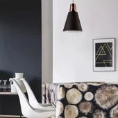 V-TAC modern csillár, fekete+réz függeszték E27 foglalattal - SKU 3700