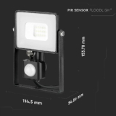 Kép 2/14 - V-TAC mozgásérzékelős LED reflektor 10W hideg fehér Samsung chip - SKU 438
