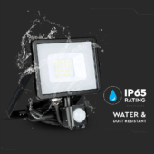 Kép 7/14 - V-TAC mozgásérzékelős LED reflektor 20W természetes fehér Samsung chip - SKU 452