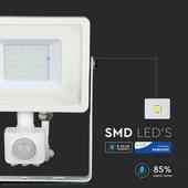 Kép 4/14 - V-TAC mozgásérzékelős LED reflektor 30W meleg fehér Samsung chip - SKU 457
